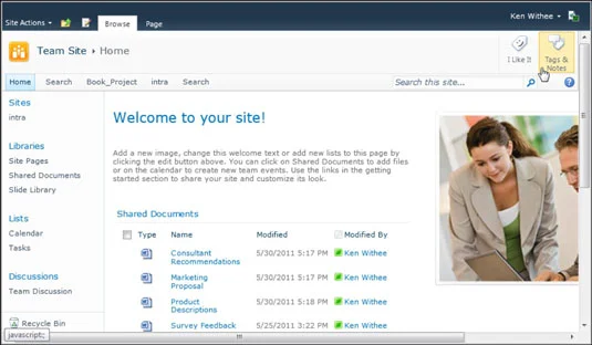 Legg til tagger og notater på SharePoint Online-sider