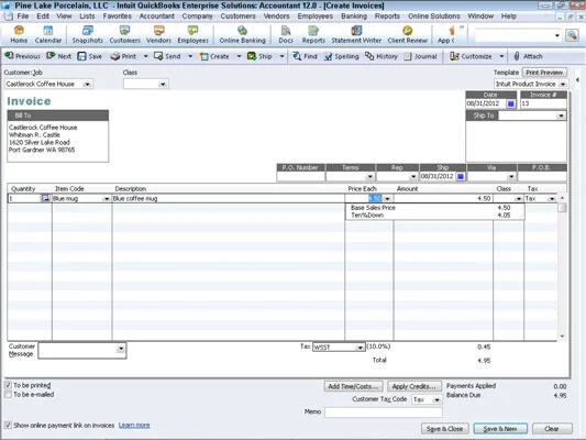 Как да коригирате нивата на цените в QuickBooks 2012