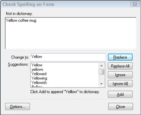 A QuickBooks 2012 számlák helyesírásának ellenőrzése