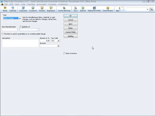 Hogyan adhatunk hozzá egy másik díjtételt a QuickBooks 2012 tétellistájához