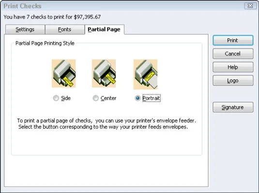 A csekkűrlap testreszabása a QuickBooks 2012-ben