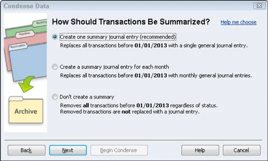 Как да кондензираме своя файл с данни за QuickBooks 2012
