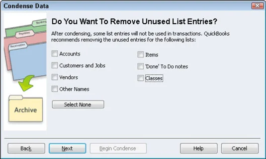 Как да кондензираме своя файл с данни за QuickBooks 2012