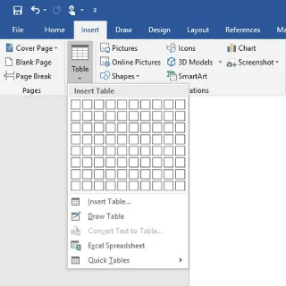 Vytváranie a formátovanie tabuliek v programe Word 2019