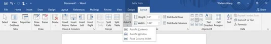 Vytváranie a formátovanie tabuliek v programe Word 2019
