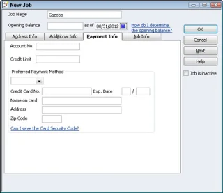 QuickBooks 2012 állás beállítása
