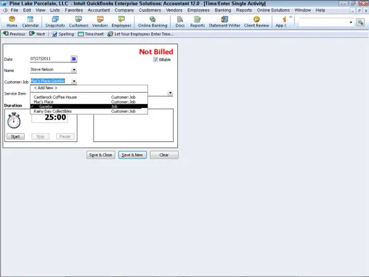 Kövesse nyomon a munkák vagy a projektek költségeit a QuickBooks 2012-ben