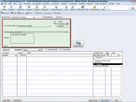 Kövesse nyomon a munkák vagy a projektek költségeit a QuickBooks 2012-ben