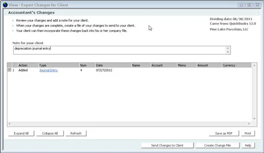 Az ügyfélmódosítások exportálása a QuickBooks 2012 adatfájlból