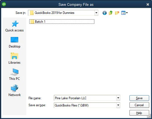 QuickBooks 2019 fájlkezelési tippek