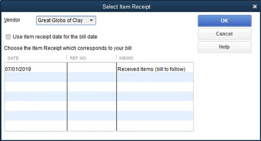 A készletelemek beállítása a QuickBooks 2019-ben