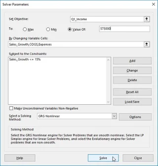 Az Excel 2019 Solver használata