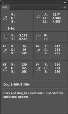 Slik bruker du Photoshop CS6s infopanel