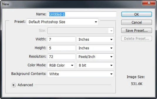Hvordan lage et nytt bilde i Photoshop CS6
