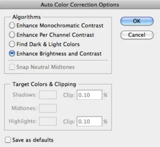 Slik angir du alternativer for automatisk fargekorrigering i Photoshop CS6