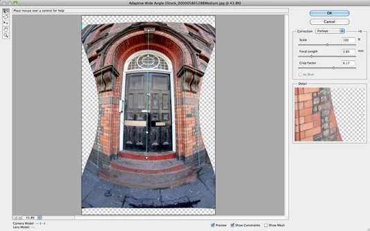Slik bruker du det adaptive vidvinkelfilteret i Photoshop CS6