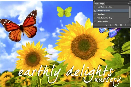 A Layer Comps panel használata a Photoshop CS6 alkalmazásban