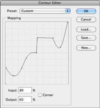 Slik justerer du konturinnstillinger og bruker Contour Editor i Photoshop CS6
