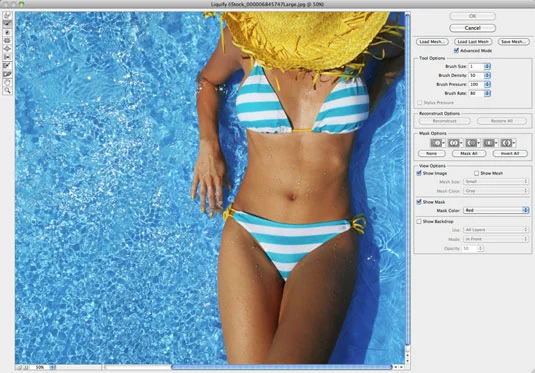 Slik bruker du ikke-malingsverktøyene i Photoshop CS6s Liquify-vindu
