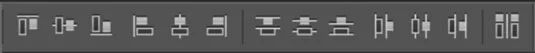 Hvordan justere og distribuere lag i Photoshop CS6