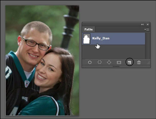 Zobrazenie panela Cesty v programe Adobe Photoshop CS6