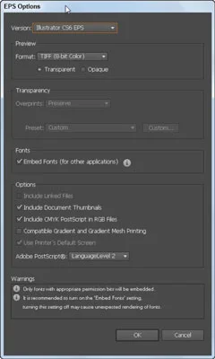 Hvordan lagre til EPS med Adobe Illustrator CS6