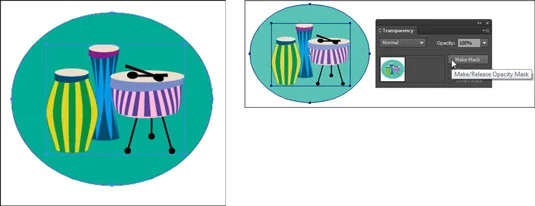 Kā lietot necaurredzamības maskas programmā Adobe Illustrator CS6