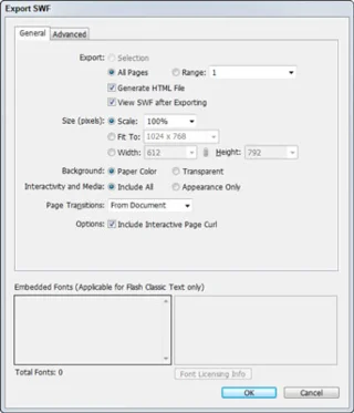 Adobe InDesign CS6 fájlok exportálása Flash-re