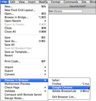 Прегледайте страници от Dreamweaver във всеки браузър