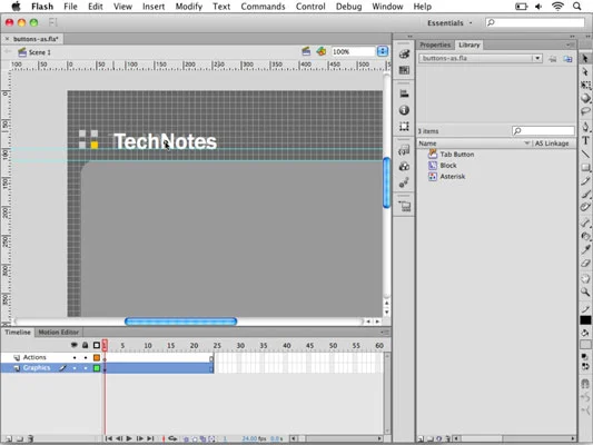 Hvordan tegne og plassere objekter på et Flash CS6-rutenett