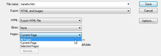 Hvordan teste og eksportere et bildekart i Adobe Fireworks CS6