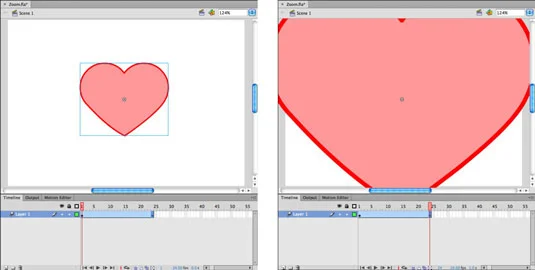 Slik bruker du zoomtransformasjonen i Adobe Flash CS6