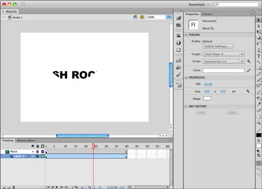 Slik bruker du maskelag i Adobe Flash CS6