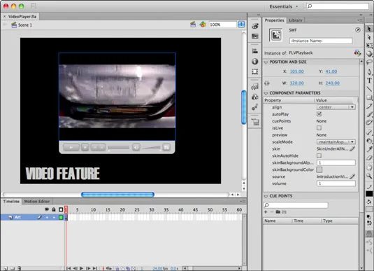 Hvordan koble til en video i Adobe Flash CS6