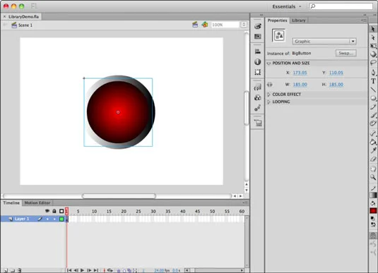 Hvordan lage og endre grafiske symboler i Adobe Flash CS6