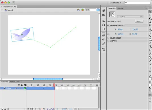Kā izveidot Motion Tween programmā Adobe Flash CS6
