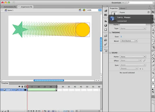 Hvordan lage en Shape Tween i Adobe Flash CS6