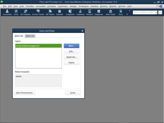 Felhasználók hozzáadása a QuickBooks 2018 Enterprise Solutions programhoz