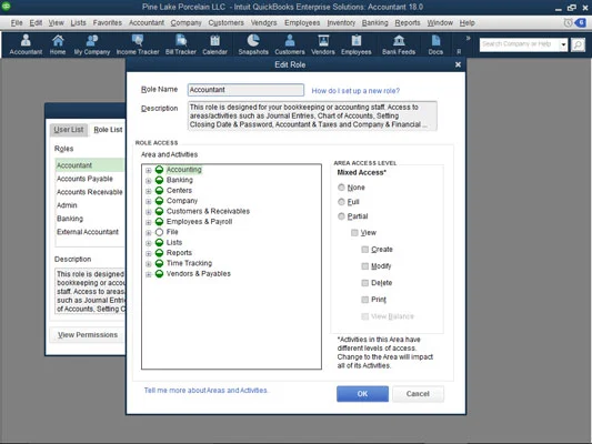 Felhasználók hozzáadása a QuickBooks 2018 Enterprise Solutions programhoz