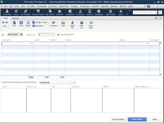 Hogyan dolgozzunk a QuickBooks 2018 naplóbejegyzéseivel