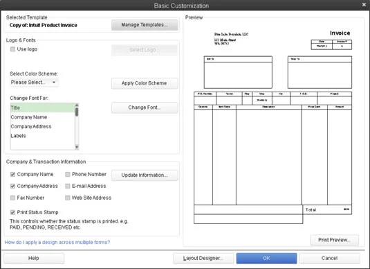 Egyszerű számlázási testreszabások a QuickBooks 2013-ban