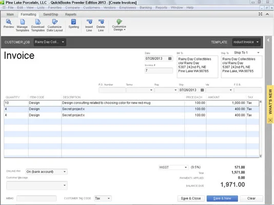 Számlázható idő szerepeltetése a QuickBooks 2013 számláján
