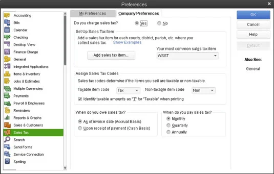 Adja meg, hogyan adóztatják az értékesítést a QuickBooks 2013-ban