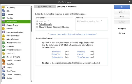 Как да промените изгледа на работния плот на QuickBooks 2013