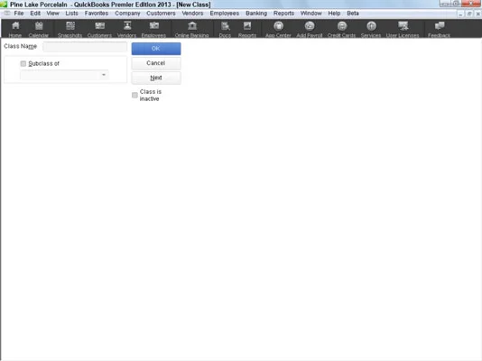 Hogyan állítsunk be osztályokat a QuickBooks 2013-ban