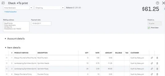 Részleges vásárlási rendelések kezelése a QuickBooks Online-ban
