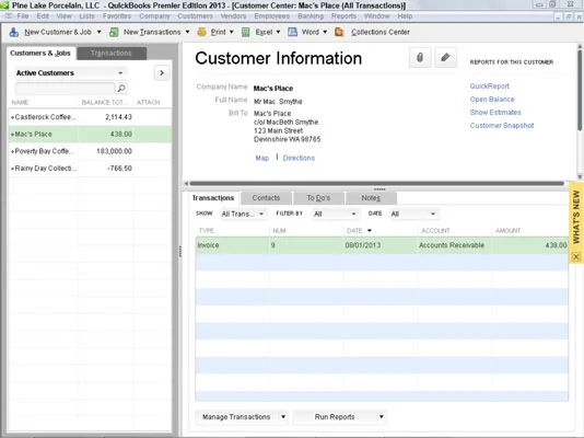 QuickBooks 2013 állás beállítása