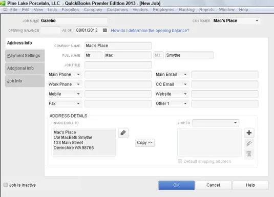 QuickBooks 2013 állás beállítása