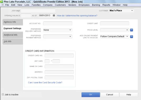 QuickBooks 2013 állás beállítása