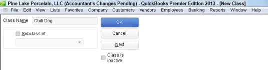 Tevékenységalapú költségszámítási osztályok a QuickBooks 2013-ban
